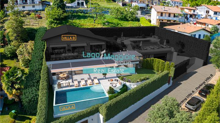 MODERNE VILLA IN SUNA MIT POOL UND BLICK AUF DEN BORROMÄISCHEN GOLF