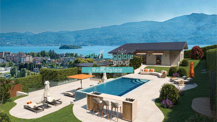 MODERNE VILLA IN SUNA MIT POOL UND BLICK AUF DEN BORROMÄISCHEN GOLF